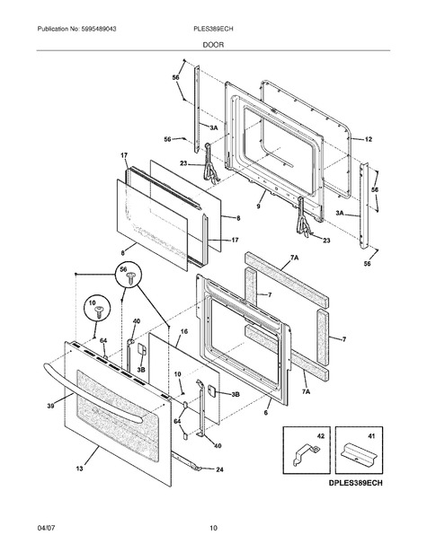 Frigidaire PLES389ECH Parts List