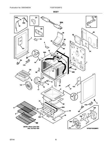 Frigidaire FGGF3032MFG Parts List | Coast Appliance Parts