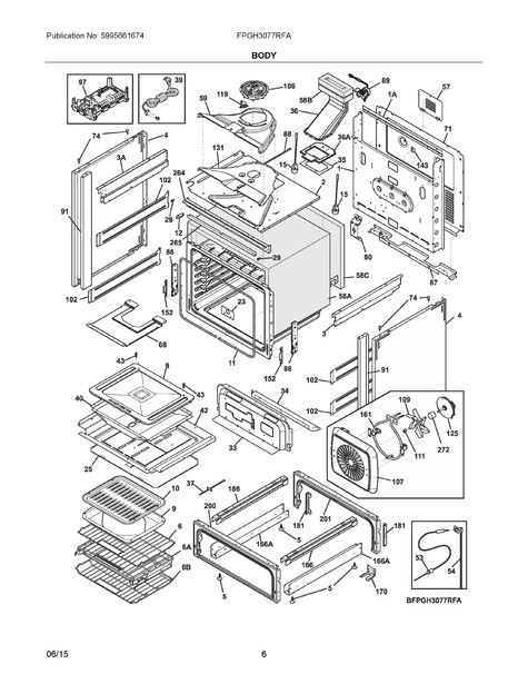 Frigidaire FPGH3077RFA Parts List | Coast Appliance Parts