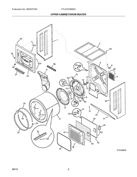 Frigidaire FFLE2022MW2 Parts List | Coast Appliance Parts