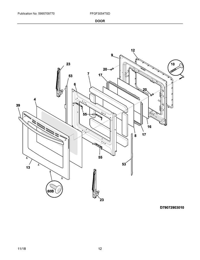 frigidaire ffgf3054tsd