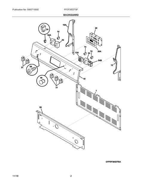 Frigidaire FFEF3052TSF Parts List | Coast Appliance Parts