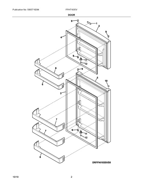 Frigidaire FFHT1835VW0 Parts List | Coast Appliance Parts