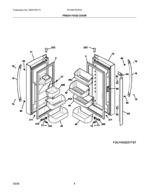 Frigidaire FFHB2750TD5 Parts List | Coast Appliance Parts