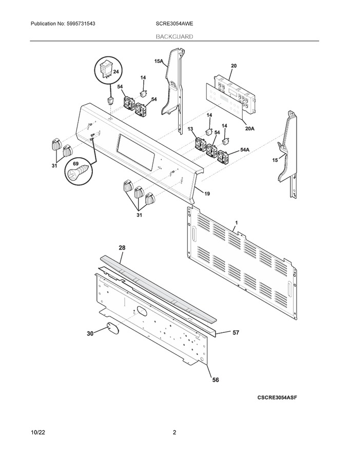 Electrolux 316419137 OVERLAY | Coast Appliance Parts