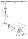 Diagram for 04 - Brake, Clutch, Gearcase, Motor And Pump Parts