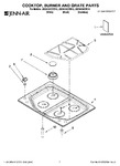 Diagram for 01 - Cooktop, Burner And Grate Parts