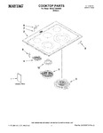 Diagram for 01 - Cooktop Parts