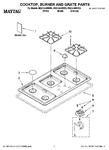 Diagram for 01 - Cooktop, Burner And Grate Parts