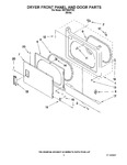 Diagram for 02 - Dryer Front Panel And Door Parts