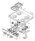 Diagram for 04 - Main Top Assy - Open Burners