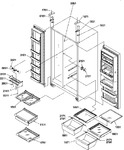 Diagram for 11 - Ref/fz Shelves, Lights, & Hinges