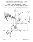 Diagram for 04 - W10469829 Burner Assembly Parts