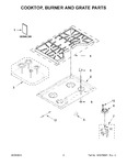 Diagram for 02 - Cooktop, Burner And Grate Parts