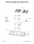 Diagram for 02 - Cooktop, Burner And Grate Parts