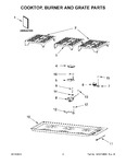 Diagram for 02 - Cooktop, Burner And Grate Parts