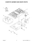 Diagram for 02 - Cooktop, Burner And Grate Parts