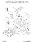 Diagram for 02 - Cooktop, Burner And Grate Parts