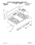 Diagram for 01 - Cooktop And Control Panel, Lit/optional