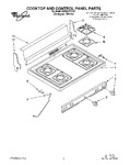 Diagram for 01 - Cooktop And Control Panel, Lit/optional