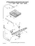 Diagram for 05 - Upper Dishrack And Water Feed Parts