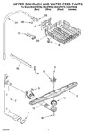 Diagram for 05 - Upper Dishrack And Water Feed Parts