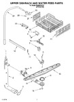 Diagram for 05 - Upper Dishrack And Water Feed Parts