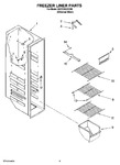 Diagram for 04 - Freezer Liner Parts