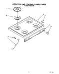 Diagram for 03 - Cooktop And Control Panel