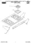 Diagram for 01 - Cooktop And Control Panel