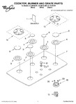 Diagram for 01 - Cooktop, Burner And Grate Parts