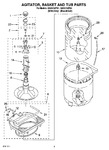 Diagram for 03 - Agitator, Basket And Tub Parts