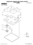 Diagram for 01 - Cooktop, Burner And Grate Parts