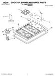 Diagram for 01 - Cooktop, Burner And Grate Parts