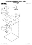 Diagram for 01 - Cooktop, Burner And Grate Parts