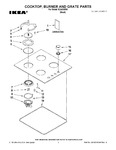 Diagram for 01 - Cooktop, Burner And Grate Parts