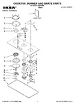 Diagram for 01 - Cooktop, Burner And Grate Parts