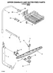 Diagram for 05 - Upper Dishrack And Water Feed Parts