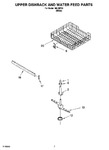 Diagram for 05 - Upper Dishrack And Water Feed Parts