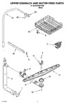 Diagram for 05 - Upper Dishrack And Water Feed Parts