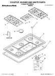 Diagram for 01 - Cooktop, Burner And Grate Parts