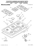 Diagram for 01 - Cooktop, Burner And Grate Parts