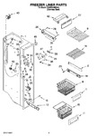 Diagram for 04 - Freezer Liner Parts