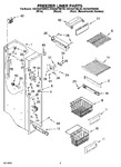 Diagram for 04 - Freezer Liner Parts