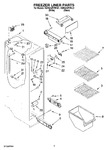 Diagram for 04 - Freezer Liner Parts