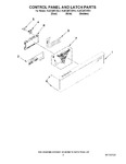 Diagram for 02 - Control Panel And Latch Parts