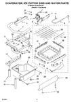 Diagram for 02 - Evaporator, Ice Cutter Grid And Water Parts