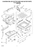 Diagram for 02 - Evaporator, Ice Cutter Grid And Water Parts