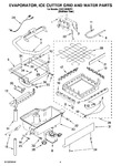 Diagram for 02 - Evaporator, Ice Cutter Grid And Water Parts