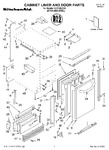 Diagram for 01 - Cabinet Liner And Door, Lit/optional